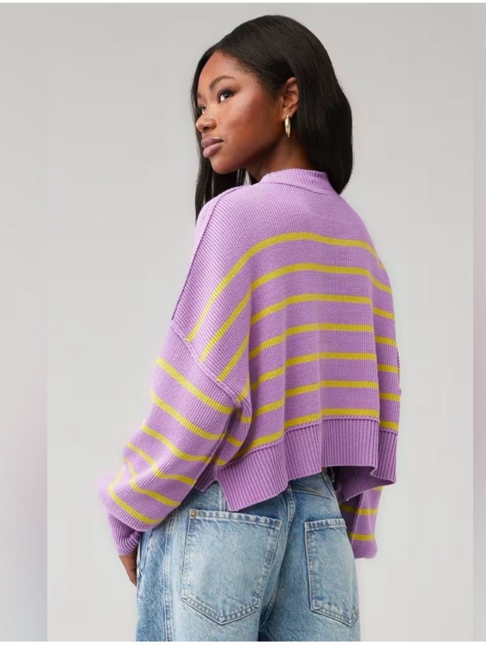 Free people Easy Street Stripe Crop Pullover - Picture 2 of 7